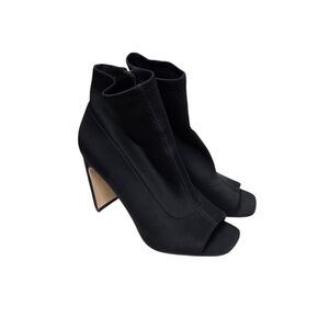 Enzo Angiolini Tabbee Peep Toe Black Booties 7M